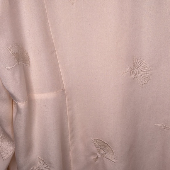 Soft surroundings Sonya embroidered tencel fan blouse in cream, size L NWT - Picture 9 of 10
